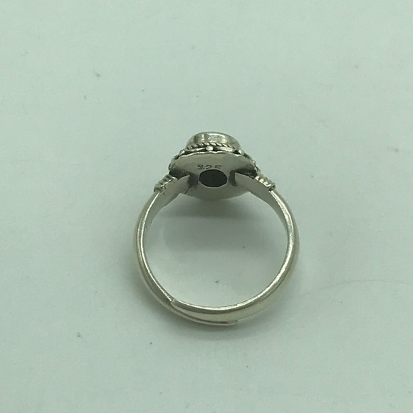 925 Silver Gemstone Adjustable Ring - Picture 3 of 3